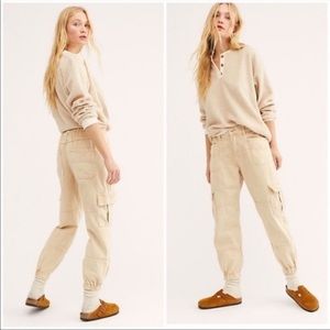 Free People, Platoon Cargo Denim Pants